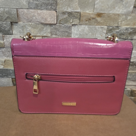 ALDO. Pink Croc-Embossed Chain Shoulder Bag - Picture 5 of 6